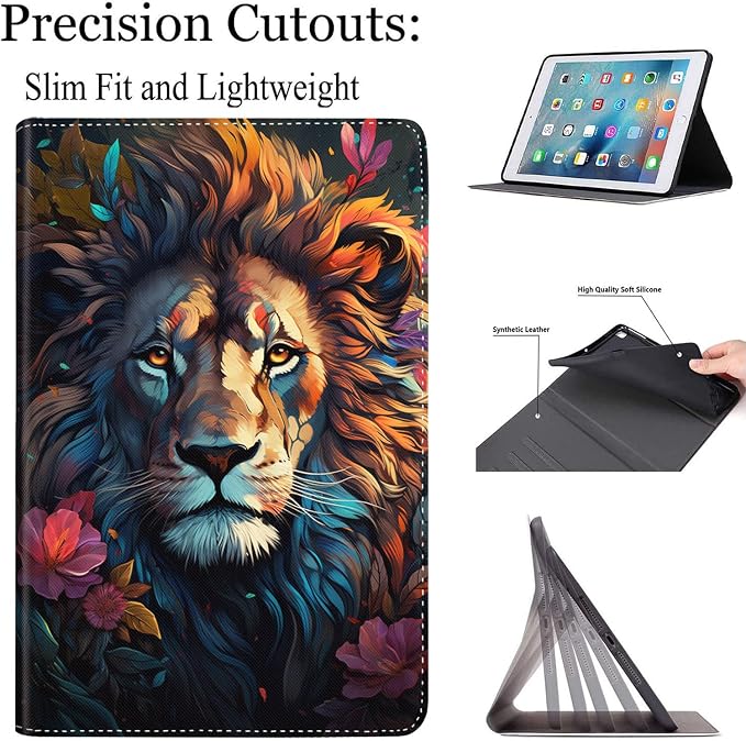 Case for Samsung Galaxy Tab S10 FE Plus 5G Multi-Angle Stand Smart Cover Shockproof with Auto Wake/Sleep for Galaxy Tab S10 FE+ 13.1 Inch (SM-X620/SM-X626B) 2025 Magic Mushrooms Fungus