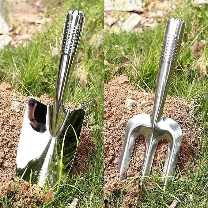 Trowel Garden Tool,2pcs Garden Shovel Hand Shovel for Gardening Garden Trowel Stainless Steel