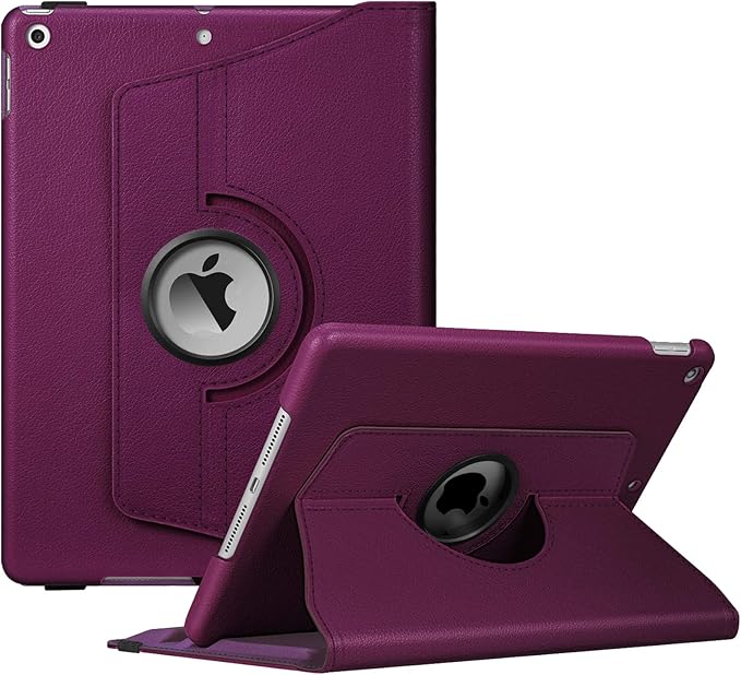 Fintie 360° Rotating Case for iPad 9th / 8th / 7th Generation 10.2 Inch | Swivel Stand Portrait &amp Landscape Viewing Shockproof Cover with Pencil Holder Auto Wake/Sleep Aqua Wave