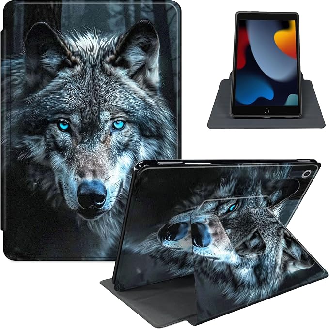 for iPad 11th Generation (A16 2025) 11 / iPad 10th Gen 10.9 2022 Case 360° Rotating PU Leather Stand Cover with Auto Sleep/Wake Shockproof TPU Backl Two Dragons Fighting