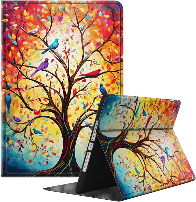 Case for iPad 9th/8th/7th Generation 2021/2020/2019 10.2 inch with Pencil Holder/Multi-Angle Stand Folio Auto Wake/Sleep Cover for iPad 9 8 7 Gen 10.2 (Notebook Black)