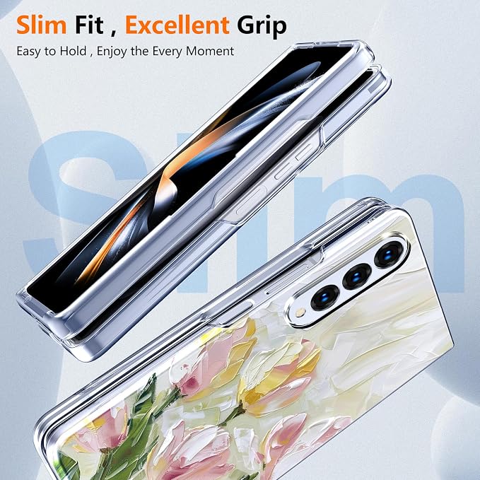 for Galaxy Z Fold4 CaseBuilt-in Magnet CircleWireless Charging | Military-Grade Shockproof case Cover for Samsung Galaxy Z Fold4Anagallis