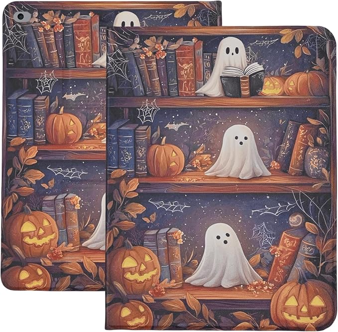 Rotating Case for iPad 6th 5th Generation 9.7 Inch 2018/2017 Model Lightweight PU Leather 360 Degree Rotating Protective Stand Cover Auto Wake/Sleep Black Cat on Moon