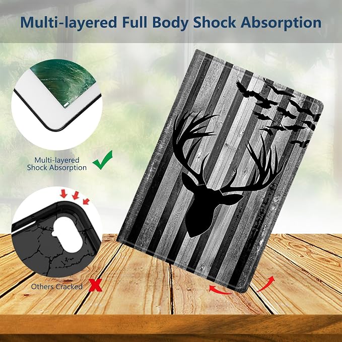 Slim Case for Samsung Galaxy Tab S11 5G 11 Inch (2025) PU Leather Tablet Cases Flip Folio Multi-Angle Viewing Stand Protective Smart Shell Cover with Auto Wake/Sleep A Crow Skull