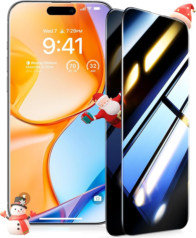 UltraGlass Unbreak Top 9H+ Glass for iPhone 15 Screen Protector (12FT Military Grade Shatterproof &amp Longest Durable) Screen Protector iPhone 15 Tempered Glass Full Coverage 2 Pack