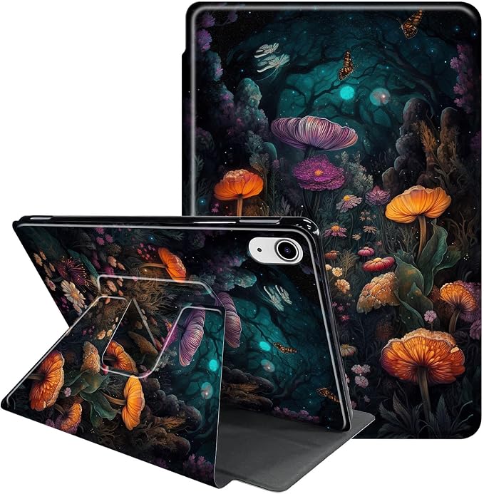 for iPad 9th Generation Case (2021)/8th Gen (2020)/ 7th Gen (2019) 10.2 Inch-360 Degree Rotating Multi-Angle Viewing Protective Cover with Auto Sleep/Wake-Art Mandala Flower