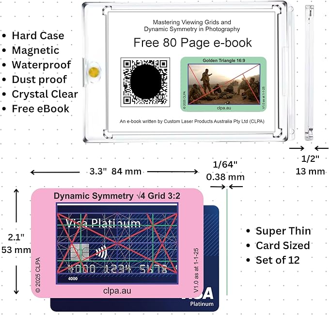 CLPA DSLR 3:2 Photographic Viewfinder Set: All viewfinders in 3:2 Aspect Ratio only for Art, Photography, & Video