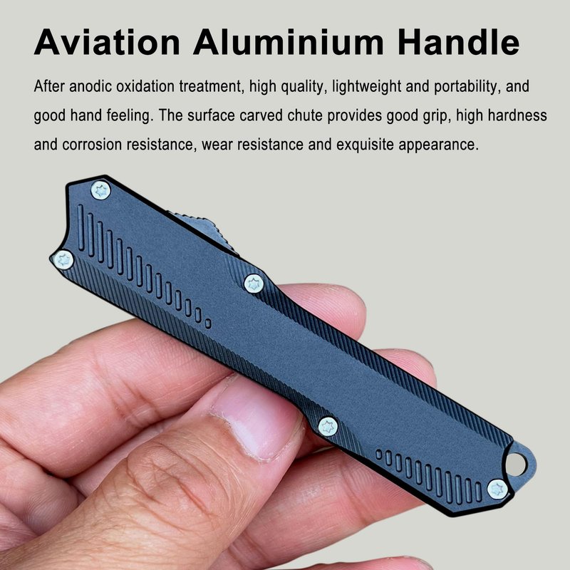 Caressolove Automatic Scalpel Pocket Knife For Daily Tasks, Small Auto Retractable Knife Push Button, 5PCS #60 Mini Razor Blades Utility Knife, EDC Replaceable Blade Box Cutter with Clip