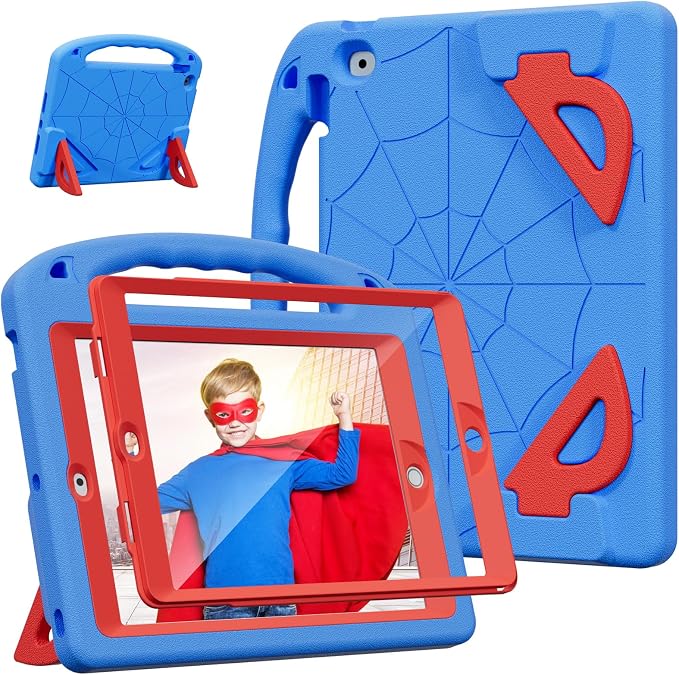 Kids Case for iPad 9th/8th/7th Gen. (10.2-inch 2021/2020/2019) | Shockproof Cover with Built-in Screen Protector and Stand Black