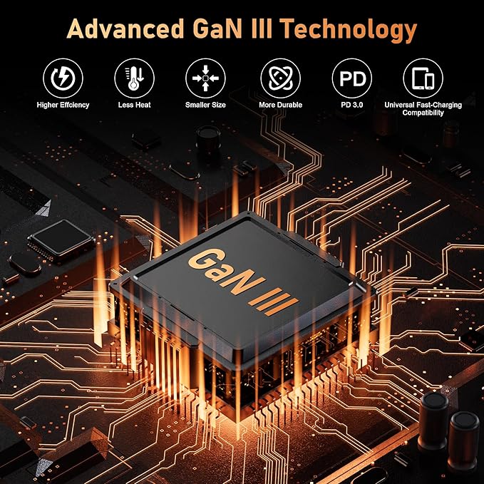 120W Universal Travel Adapter, GaN III International Power Adapter, 4 USB-C 1 USB-A Ports, AC Outlet, Worldwide US/UK/EU/AU Travel Charger for Cameras Laptops Tablets Phones and More