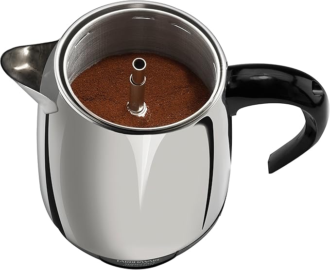 Farberware 4-Cup Stainless Steel Coffee Percolator, Automatic Keep Warm