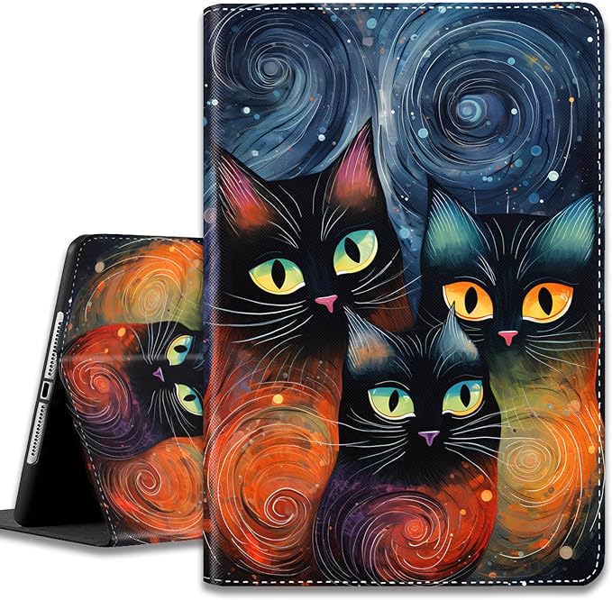 Case for iPad (A16) 11th Generation 11 Inch 2025 / iPad 10th Generation 10.9 Inch 2022 Ultra-Thin Multi-Angle Protective Cover with Auto Sleep/Wake A Dark Horse
