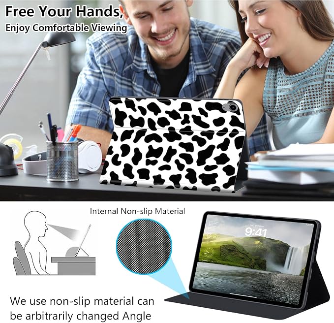 Case for iPad Air 11-inch (M4 2026 / M3 2025 / M2 2024) iPad Air 5th/4th Gen (2022/2020) 10.9 Slim PU Leather Folio Stand &amp Auto Sleep/Wake Protective Smart Cover Tree Fluorescent
