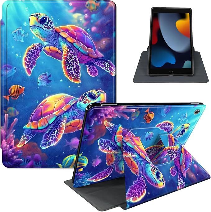 for iPad 11th Generation (A16 2025) 11 / iPad 10th Gen 10.9 2022 Case 360° Rotating PU Leather Stand Cover with Auto Sleep/Wake Shockproof TPU Backl Two Dragons Fighting