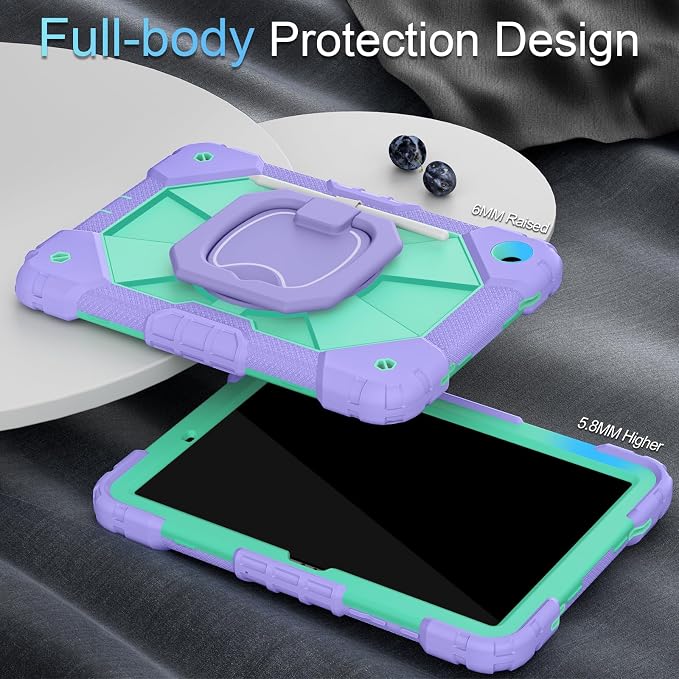 Auizotl Case for Samsung Galaxy Tab A11+/A9+ Plus 11 Inch with Screen Protector/Rotating Stand/Pen HolderMilitary Grade Shockproof Cover for Galaxy Tab A11 Plus /A9 Plus CasesBlack