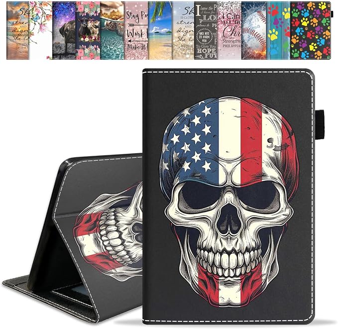 Case for Amazon Kindle Fire 7 Tablet (9th/7th Generation 2019/2017 Release 7 Display) with Card Slot &amp Auto Sleep/Wake - Slim Folding Stand Folio Cover - African Women