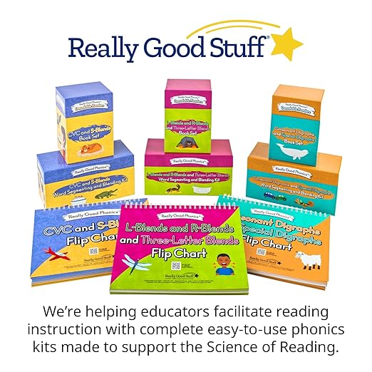 Really Good Phonics Decodable Readers, CVC and S-Blends Book Set, Learning Activities for Kids, Homeschool & Classroom Must Haves