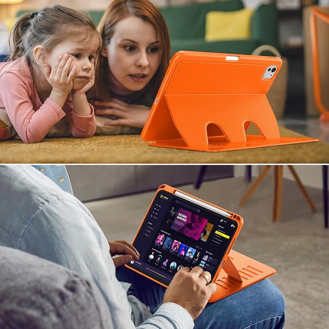 VIKESI Case for iPad Pro 11 inch (M5/M4) 2025/2024Multiple Angles Magnetic Stand CoverShockproof BackPencil Holderand Auto Sleep/WakeBlack
