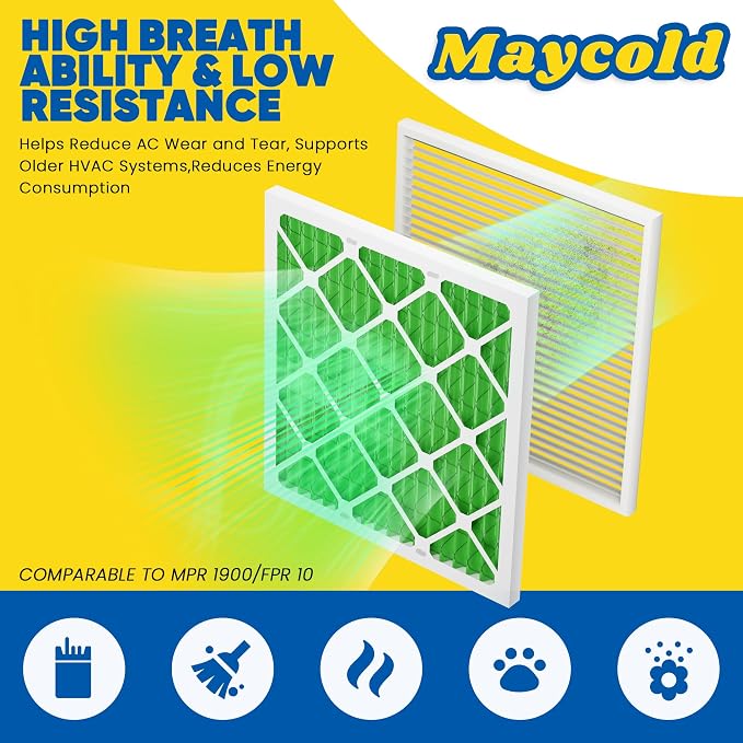 Maycold 24x30x1 MERV 13 Furnace Air Filter, High-Performance HVAC AC Filters