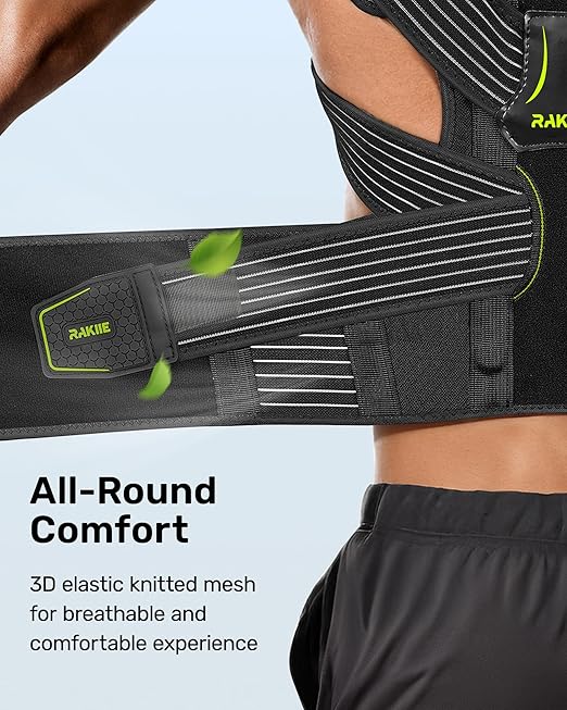Posture Corrector for Women and Men, Adjustable Back Brace with Underarm Pain Relief Strap, Breathable Shoulder Straightener For Hunchback, Neck, Mid and Upper Back Support, S