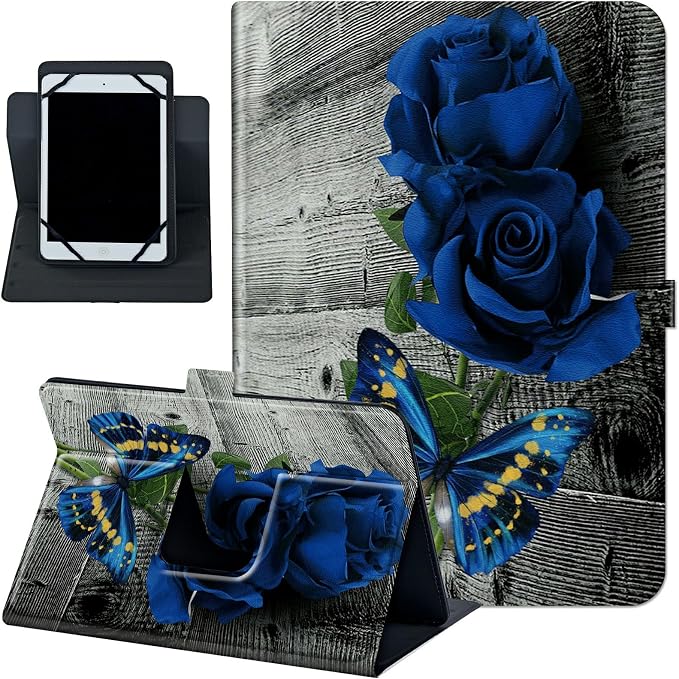 Universal Case for 10.6 inch 11 inch TabletUniversal Case for 10.6-11 Inch Touchscreen TabletSlim PU Leather Stand Folio Shell Cover with 360 Degree Rotatable Kickstand ViewingAbstract Sun Leaf