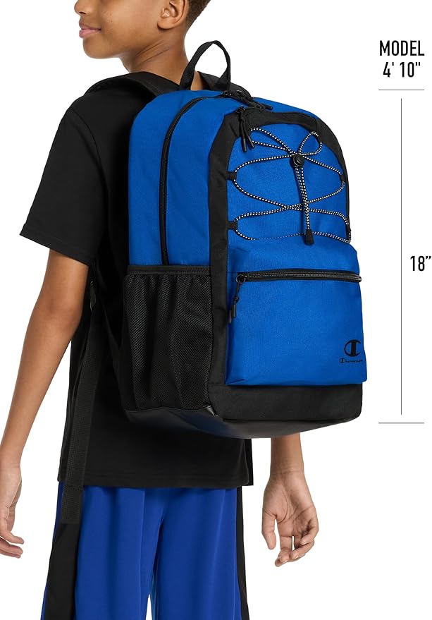 Champion Bungee Backpack, Blue/Black, OS