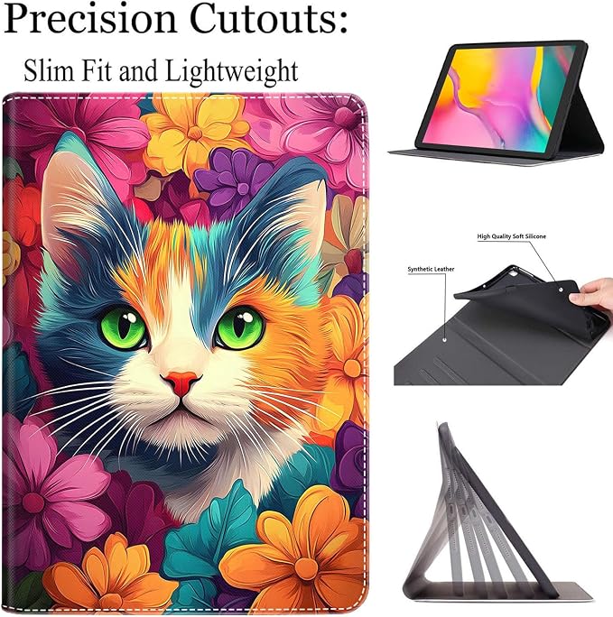 Case for New iPad (A16) 11th Generation 11 Inch 2025 for iPad 10th Generation 10.9 2022 Multi-Angle Smart Stand Cover Auto Sleep/Wake Halloween Panda Wizard and Pumpkin