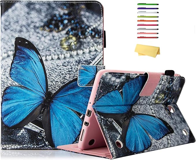 Case for Samsung Galaxy Tab A 8.0 inch Tablet Case 2015 (Model SM-T350/T355/P350/P355) with Pencil Holder [Auto Sleep/Wake] Stand Folio PU Leather Shockproof Cover Magnetic Smart WalletNight
