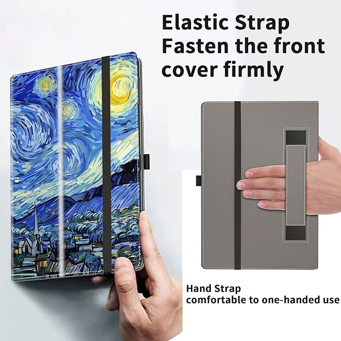 Case for All-New Amazon Fire HD 10 Tablet (13th/11th Generation 2023/2021 Release) 10.1 - Slim Folding Stand Cover with Auto Wake/Sleep Hand Strap &amp Stylus Pen Holder Black Cat