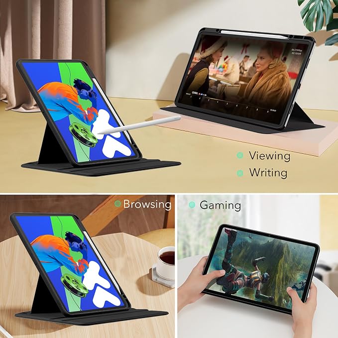 for OnePlus Pad 2 Case 12.1 inch Ultra Thin and Lightweight Quality PU Scratch Resistant Black