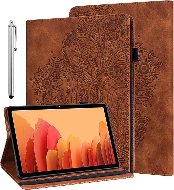ALILANG Case for Samsung Galaxy Tab A7 10.4-Inch 2022/2020 (SM-T500/ T503/ T505/ T507/T509) Multi-Angle Viewing Protective Tablet Cover with Folding Stand &amp Pencil Holder -Blue