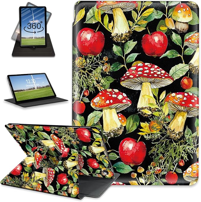 for Amazon Fire Max 11 2023 Release Table Case 11'' Rotating Auto Wake Sleep Leather Table Case for Amazon Fire Max 11 2023 Release Stand Bird Flowers Design for Woman Man