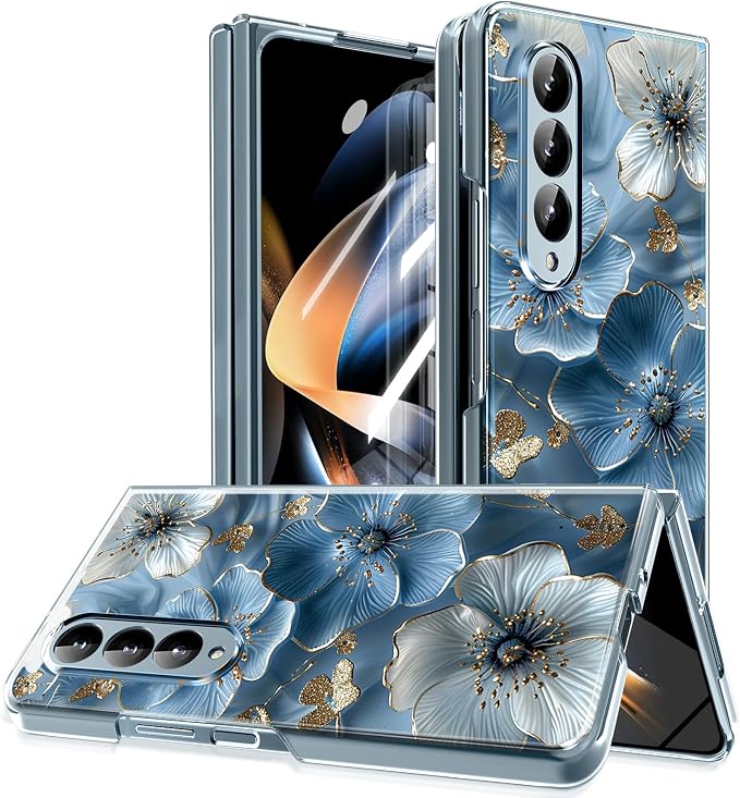 for Galaxy Z Fold4 CaseBuilt-in Magnet CircleWireless Charging | Military-Grade Shockproof case Cover for Samsung Galaxy Z Fold4Anagallis