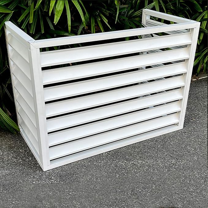 Pool pump covers for outside units, outdoor garbage can enclosures, aluminum
