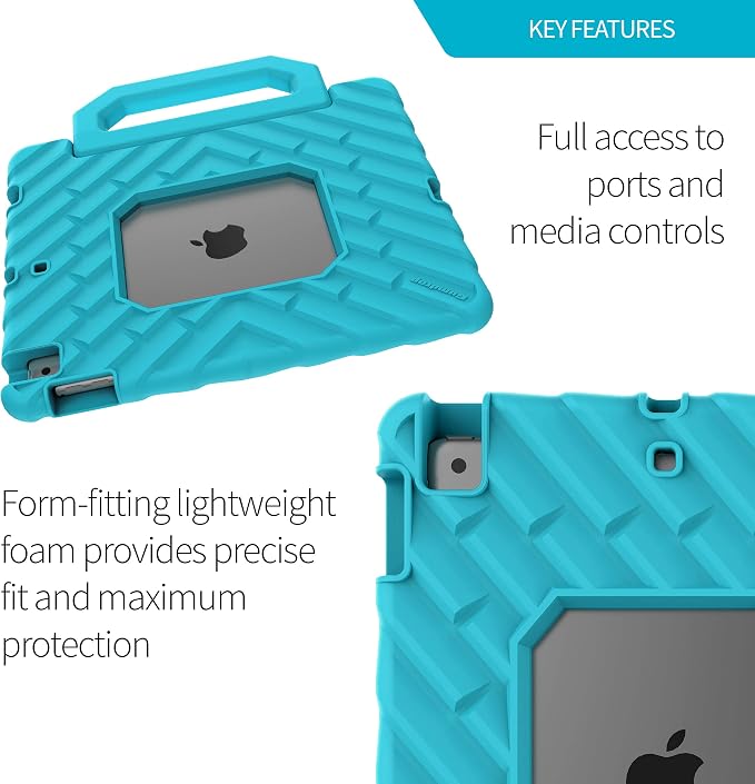 Gumdrop FoamTech Rugged case Fits Apple iPad 11th Generation (A16) &amp 10th Gen 10.9 inch Drop Tested Cover - Black