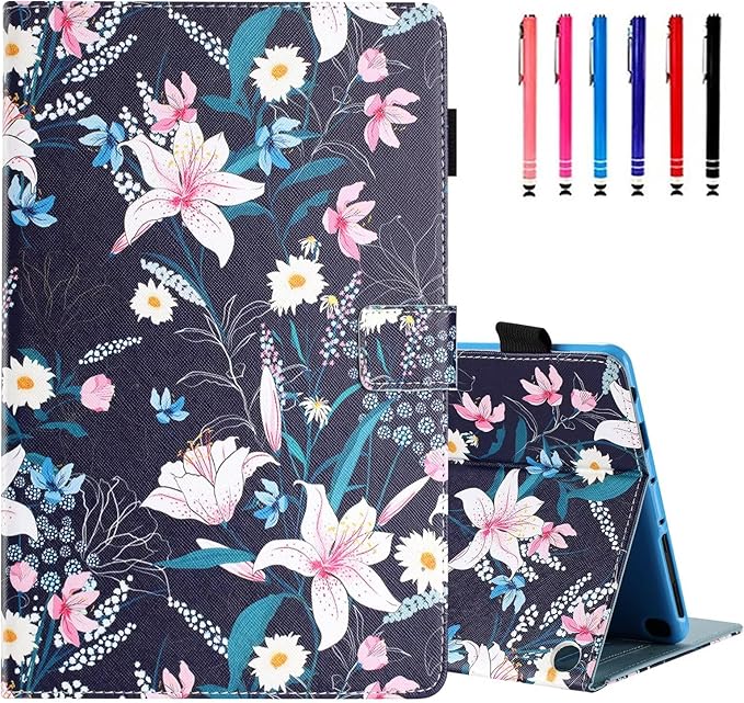 Case for Kindle Fire HD 10 &amp Fire HD 10 Plus 13th/11th Generation 2023 2021 | Synthetic Leather Flip Folio Stand Cover with Auto Wake/Sleep for Kindle Fire HD 10 &amp Fire HD 10 Plus Beach