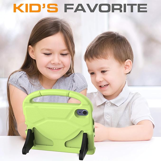 Kids Case for iPad mini 7 (A17 Pro) 2024/ Mini 6 2021 iPad mini 7th/6th Generation Case with Screen Protector - Shockproof with Handle Stand Protective Cover for iPad 8.3 Inch Lavender