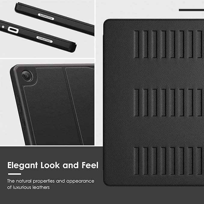 Case for Samsung Galaxy Tab A11+ Plus 11 inch 2026 Model (SM-X230/X236)Multiple Angles Stand CoverSoft BackPencil Holderand Auto Sleep/WakeBlack