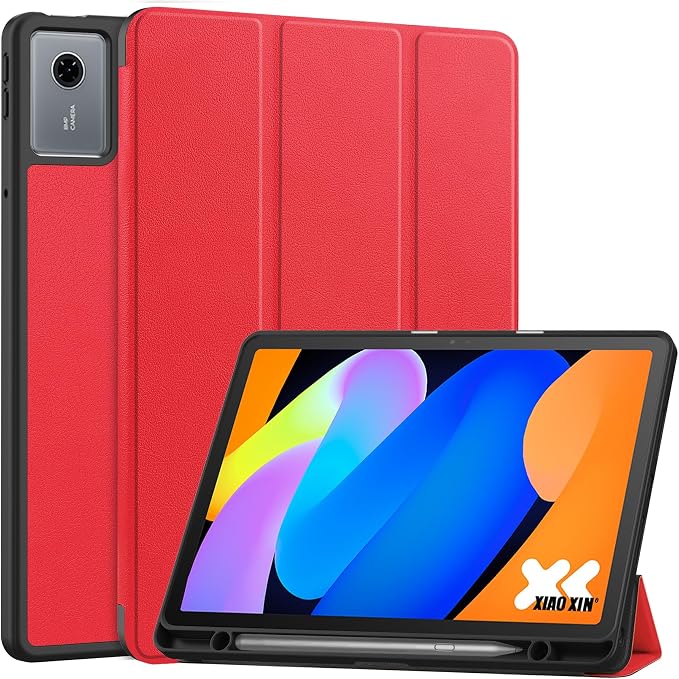 YRH for Idea Tab Pro 12.7 inch Case 2025 with Pen Holder Soft TPU Back Tablet Cover Case with Auto/Sleep (Black)