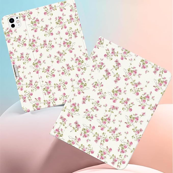 Stylish Case for iPad 9th/8th/7th Generation 10.2 2021/2020/2019Art Pink Starry Sky Textured Folio Case with Pencil Holder Multi-Angle View Adjustable Stand Auto Wake/Sleep Cover for Women