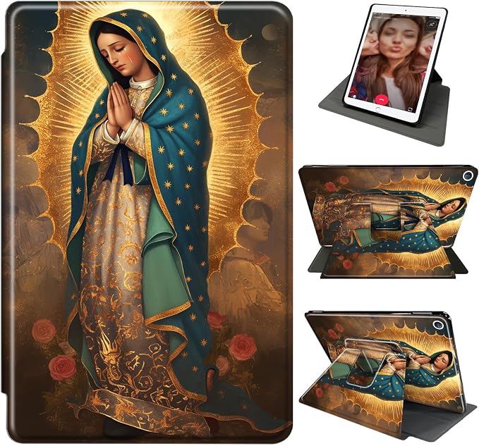 for iPad 10.2 Rotating Case 360° Protection Adjustable Kickstand Cover for iPad 10.2 (7th8th9th Generation) Shockproof Durable Lightweight PU Leather for iPad 10.2 Stand Case Basketball