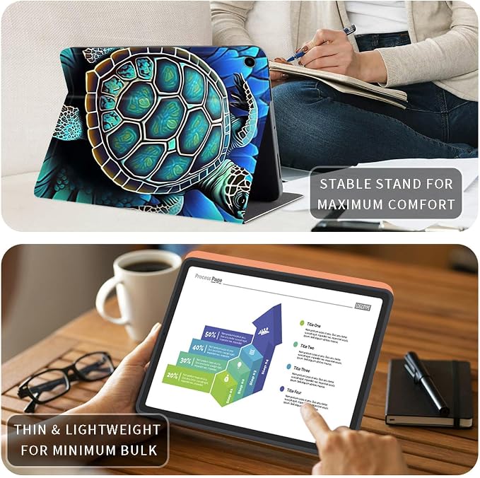 Case for Kindle Fire HD 10 &amp 10 Plus Tablet 10.1 (13th/11th Generation 2023/2021 Release) Lightweight Slim PU Leather Adjustable Multi-Angle Smart Shell Cover with Auto Wake/SleepA Flowers Art