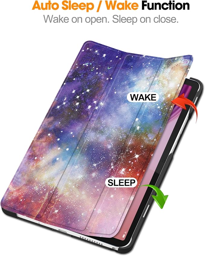 Smart Case for Lenovo Tab One / K9 8.7 Inch 2025 TB305XU/TB305FU Lightweight Trifold Stand Cover Auto Wake Sleep Blackish Green