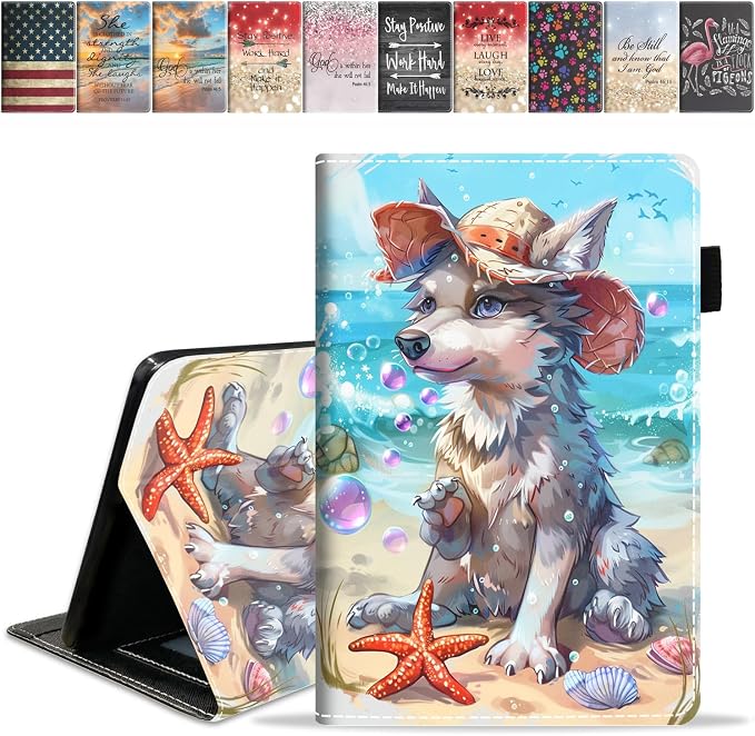 Case for Amazon Kindle Fire HD 8/Fire HD 8 Plus Tablet (12th/10th Generation 2024/2022/2020 Release) Slim PU Leather Cover with Card Slot &amp Auto Wake/Sleep African American Women
