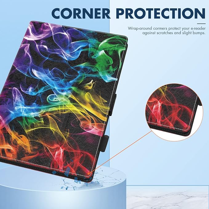 Dteck Universal Case (7.9 to 8.4) - Fold Stand Protective Flip Case for Apple iPad mini/Samsung Galaxy Tab 8.0 8.4 /Lenovo Tab 8 /onn. 100003561 8 Tablet Pro/Android Tablet 8 Inch (Blue Pink)