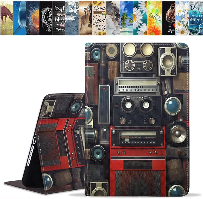 Case for Samsung Galaxy Tab A 8.0 2019 (SM-T290/T295/T297) Slim Lightweight PU Leather Stand Cover with Auto Wake/Sleep for Galaxy Tab A 8.0 Inch Abstract Watercolor Art Dogs