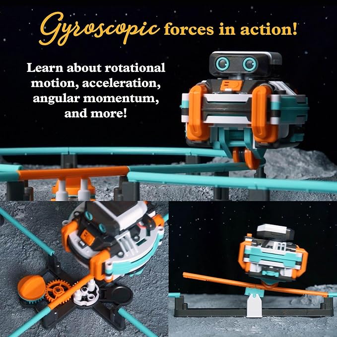 Thames & Kosmos RoboRails STEM Kit, Toy of The Year Winner, Build a Robot Monorail System w/Splitters, Cross Switch, Seesaw Mechanism, Modern-Day Model Train Set, Explore Physics, Gyroscopic Forces