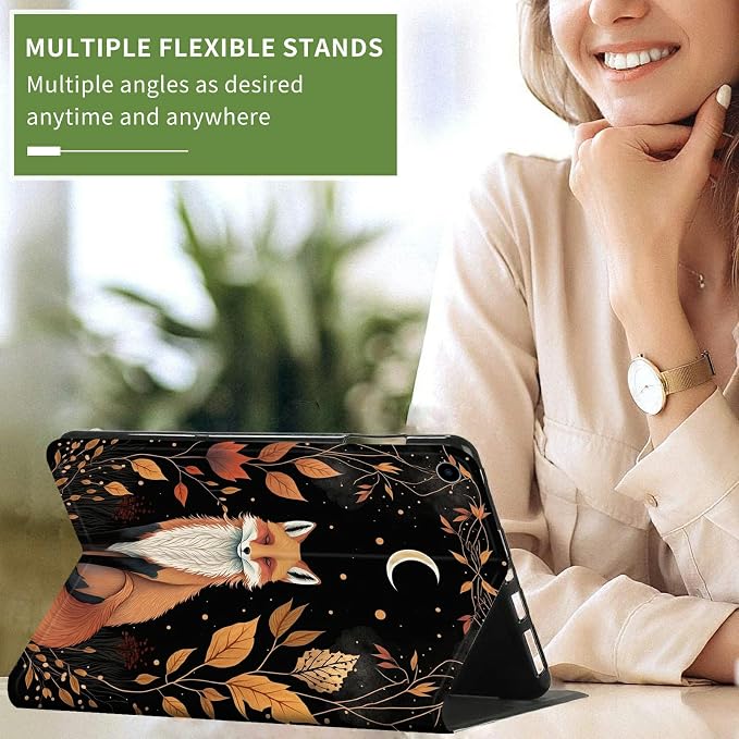 Case for Kindle Fire HD 10 &amp 10 Plus Tablet 10.1 (13th/11th Generation 2023/2021 Release) Lightweight Slim PU Leather Adjustable Multi-Angle Smart Shell Cover with Auto Wake/SleepA Flowers Art