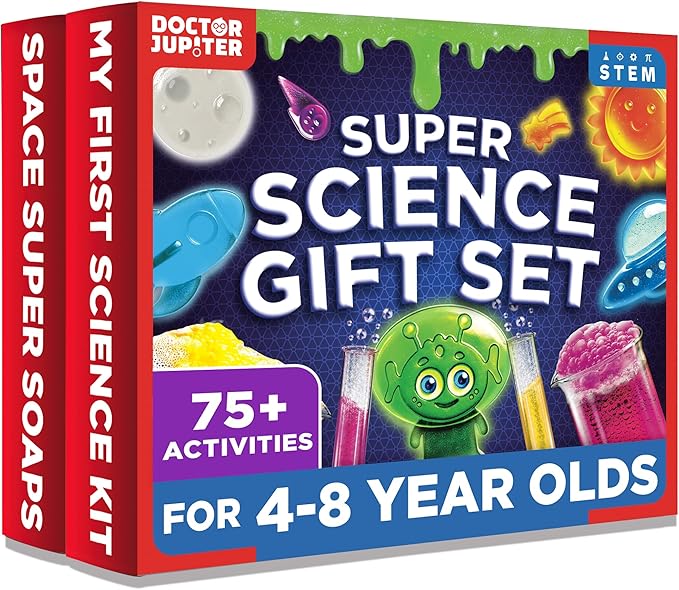Doctor Jupiter Super Science Gift Set | Set of ‘My First Science Kit’, ‘Space Super Soaps’ for Kids Ages 4+ | Birthday Gift Ideas, STEM Learning & Educational Toys for 4-5-6-7-8 Year Old Boys & Girls