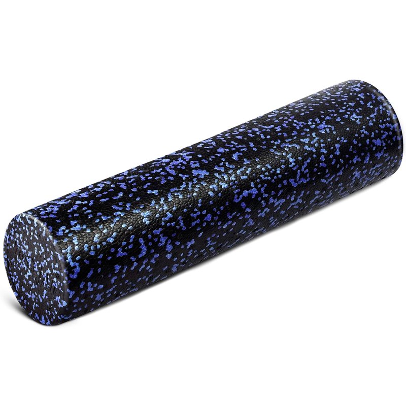 Yes4All High-Density EPP Round Back Roller Foam, Exercise Foam Roller for Yoga, & Pilates, Multiple Sizes and Colours, Blue Speckled - 24 inches